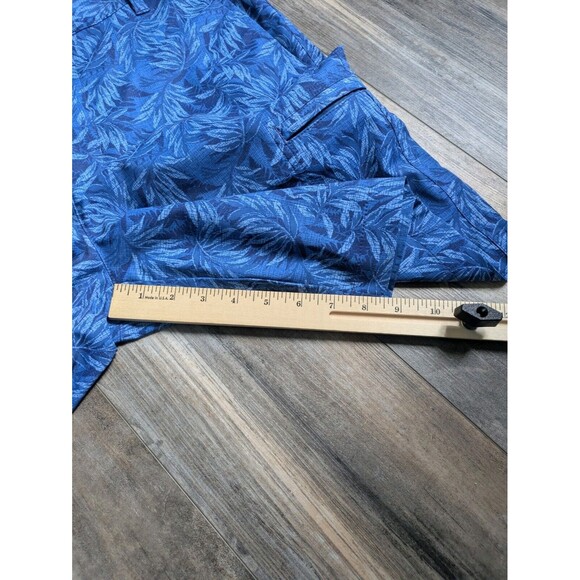 Chaps Golf Blue Palm Tree 100% Cotton Bermuda Shorts Men's 33 8.5" - Picture 3 of 6